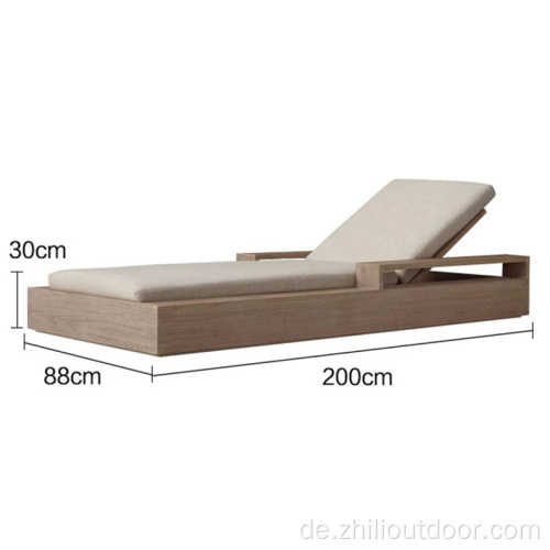 Pool Lounger Stuhl Teakholz Holz Sonne Liege